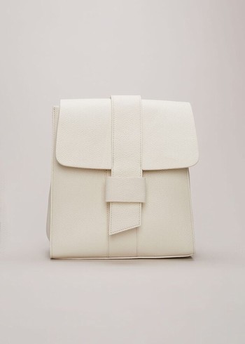 Phase Eight Leather Backpack Bags White Canada | RKTPGY-295